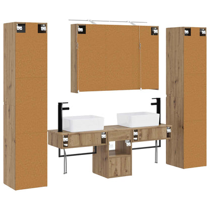vidaXL Bathroom Furniture Set 6 pcs Artisan Oak