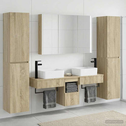 vidaXL Bathroom Furniture Set 6 pcs Sonoma Oak