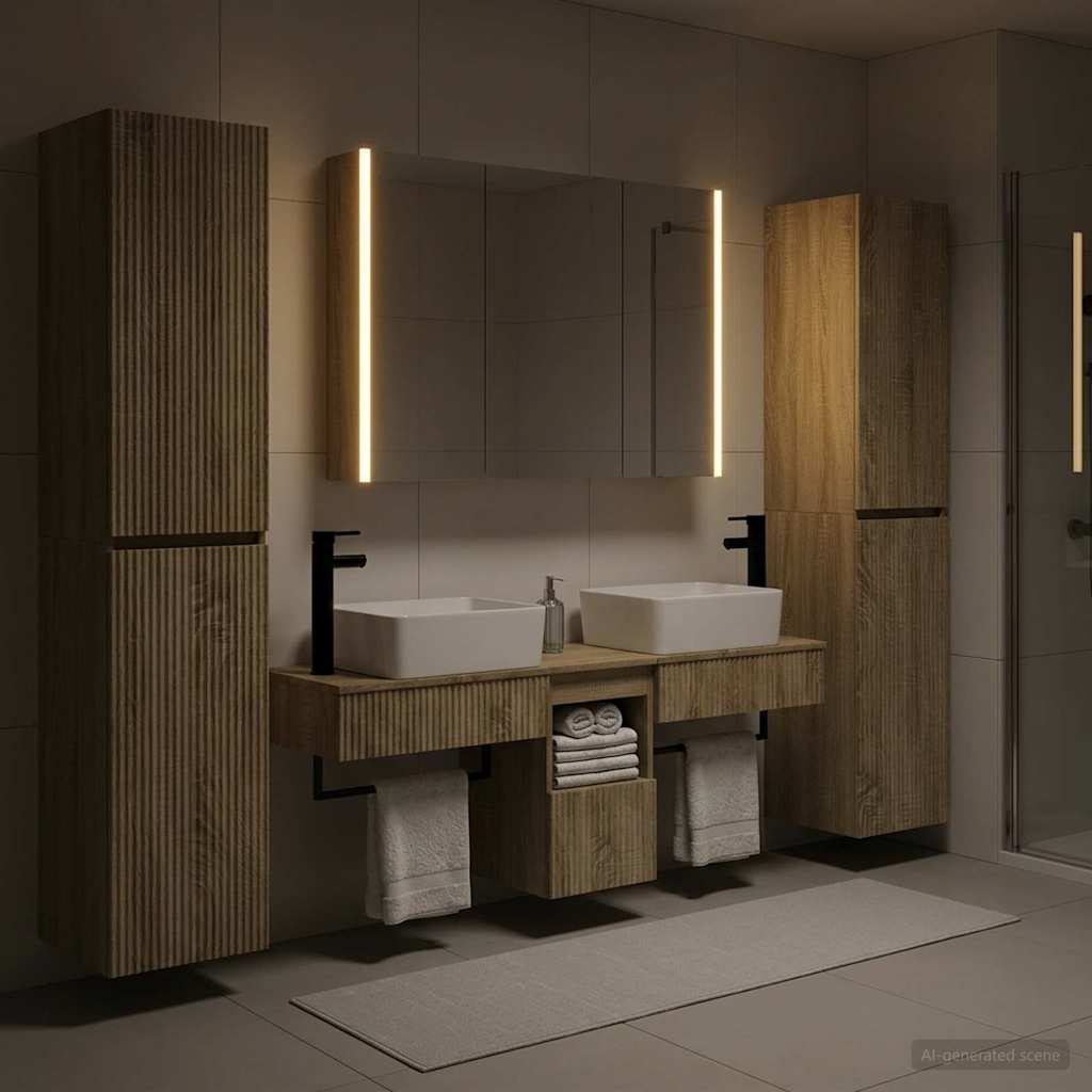 vidaXL Bathroom Furniture Set 6 pcs Sonoma Oak