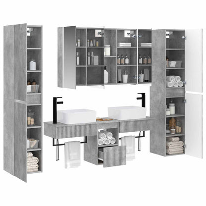 vidaXL Bathroom Furniture Set 6 pcs Concrete Grey