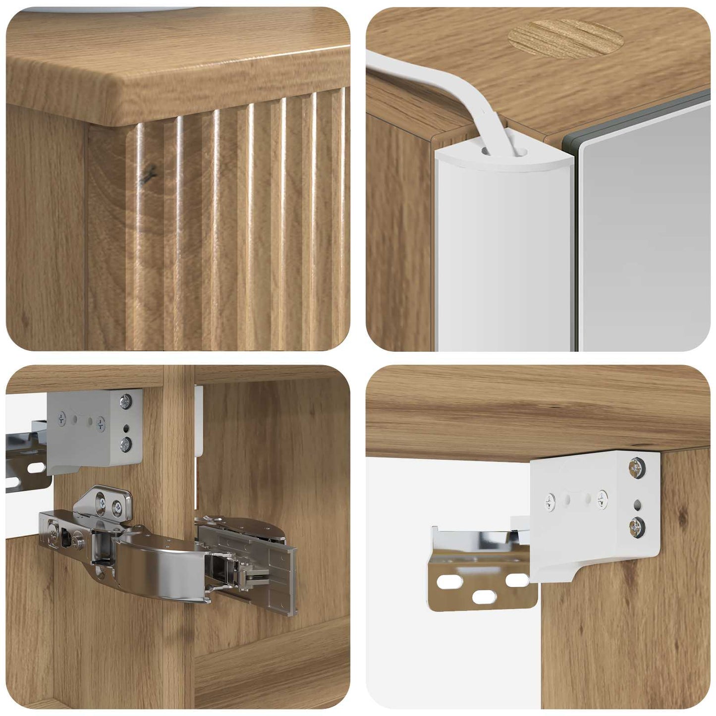 vidaXL Bathroom Furniture Set 6 pcs Artisan Oak