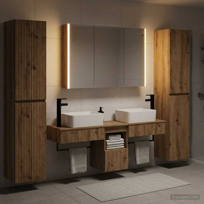 vidaXL Bathroom Furniture Set 6 pcs Artisan Oak