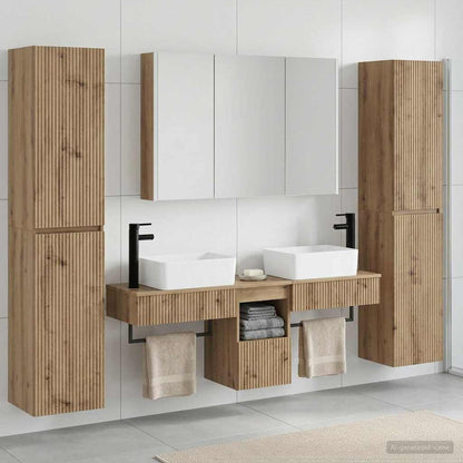 vidaXL Bathroom Furniture Set 6 pcs Artisan Oak