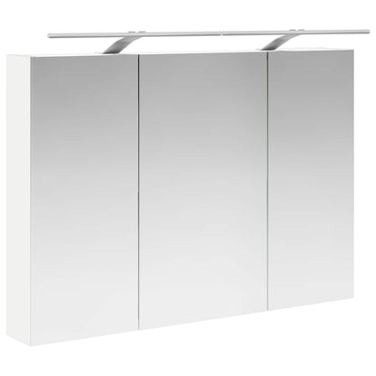 vidaXL Bathroom Furniture Set 6 pcs White Engineered Wood and Glass