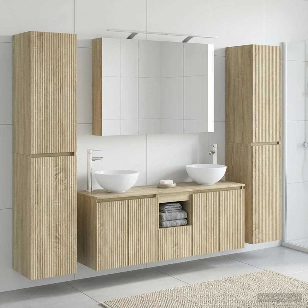vidaXL Bathroom Furniture Set 6 pcs Sonoma Oak