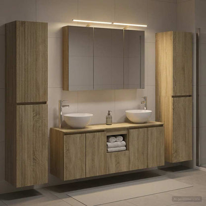 vidaXL Bathroom Furniture Set 6 pcs Sonoma Oak