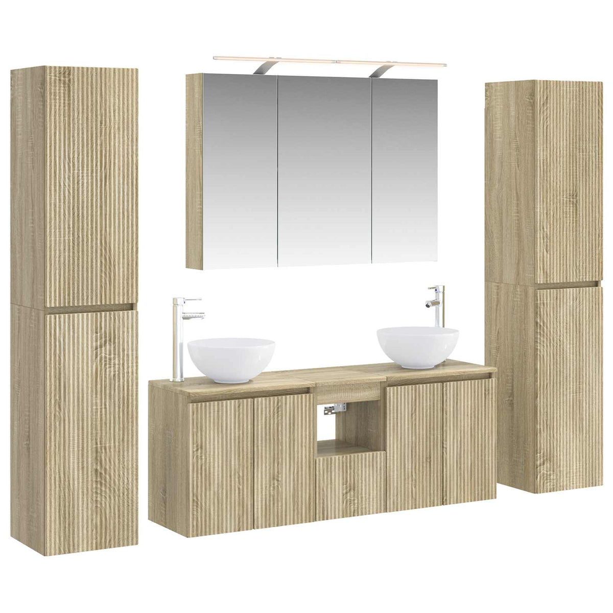 vidaXL Bathroom Furniture Set 6 pcs Sonoma Oak