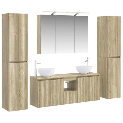 vidaXL Bathroom Furniture Set 6 pcs Sonoma Oak