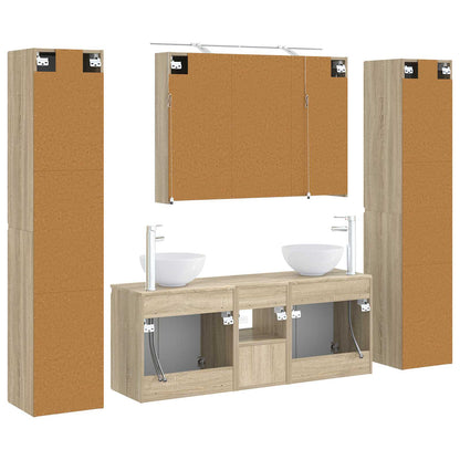 vidaXL Bathroom Furniture Set 6 pcs Sonoma Oak