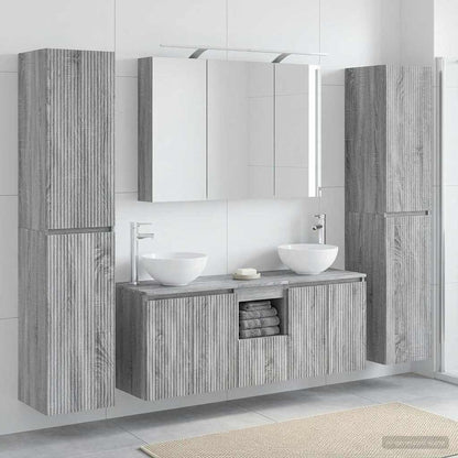 vidaXL Bathroom Furniture Set 6 pcs Grey Sonoma