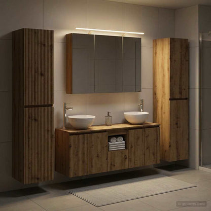 vidaXL Bathroom Furniture Set 6 pcs Artisan Oak