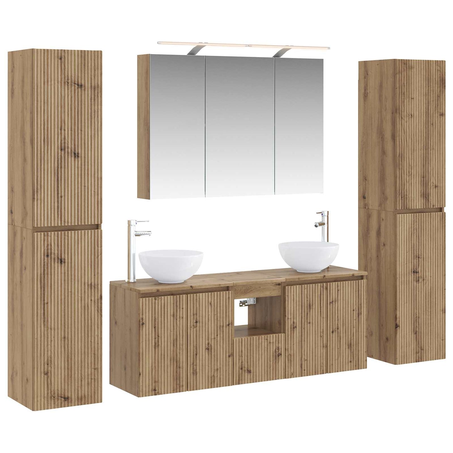 vidaXL Bathroom Furniture Set 6 pcs Artisan Oak