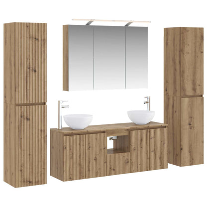 vidaXL Bathroom Furniture Set 6 pcs Artisan Oak