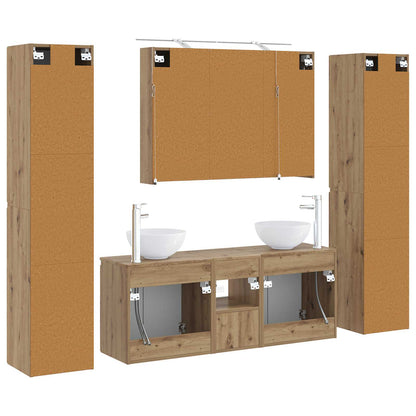 vidaXL Bathroom Furniture Set 6 pcs Artisan Oak