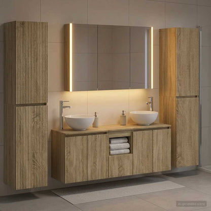 vidaXL Bathroom Furniture Set 6 pcs Sonoma Oak
