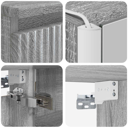 vidaXL Bathroom Furniture Set 6 pcs Grey Sonoma