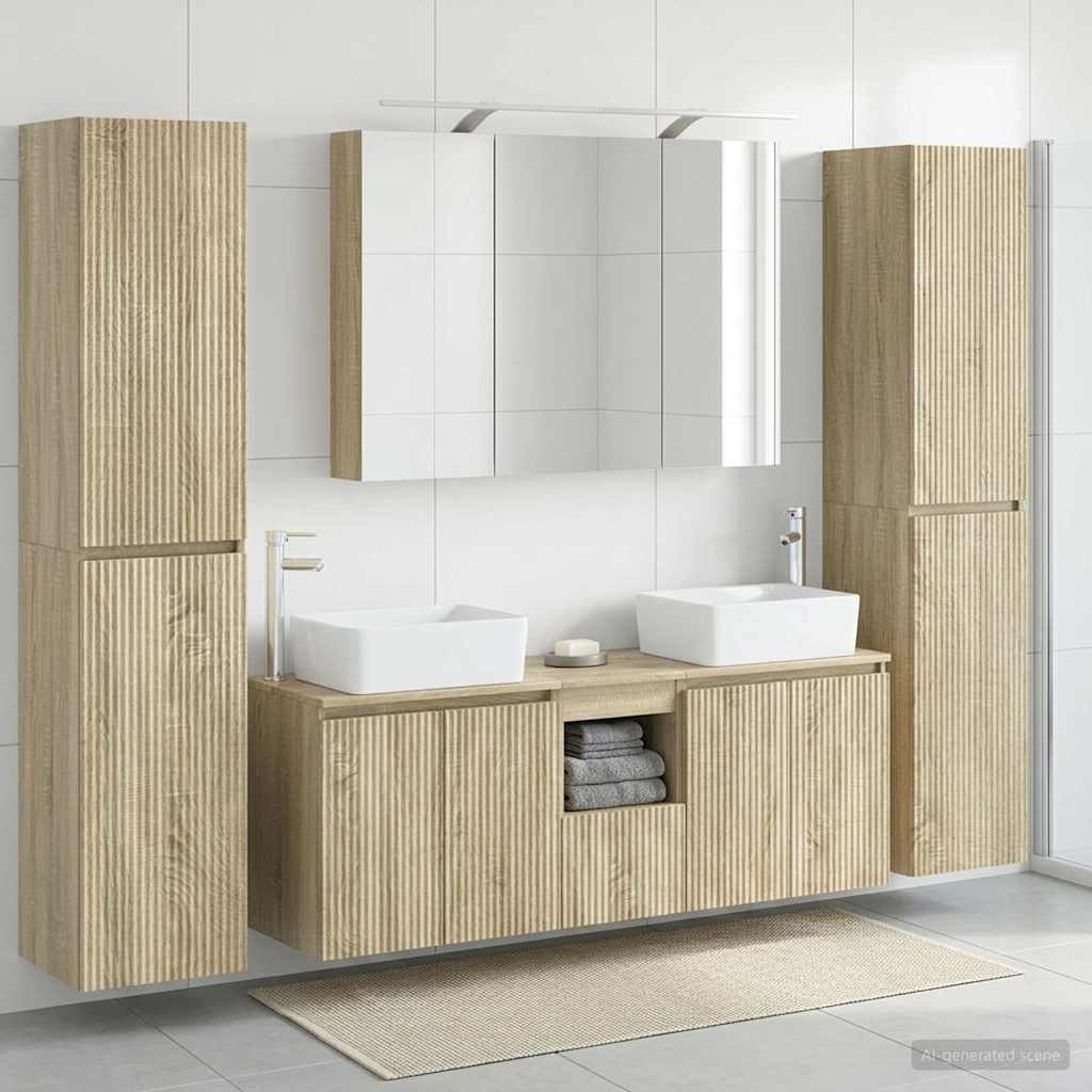 vidaXL Bathroom Furniture Set 6 pcs Sonoma Oak