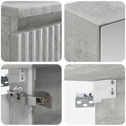 vidaXL Bathroom Furniture Set 6 pcs Concrete Grey