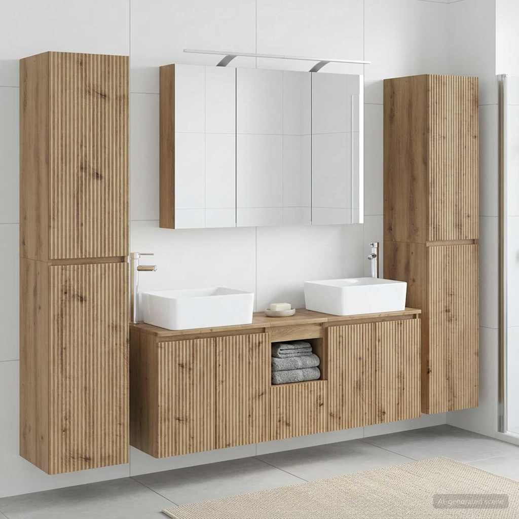 vidaXL Bathroom Furniture Set 6 pcs Artisan Oak
