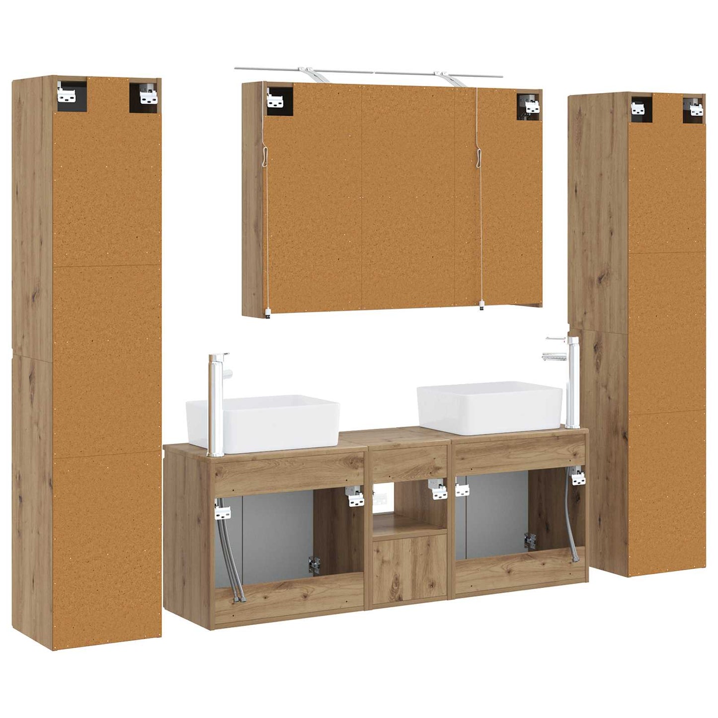 vidaXL Bathroom Furniture Set 6 pcs Artisan Oak