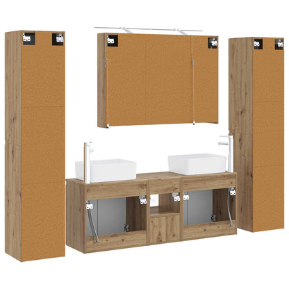 vidaXL Bathroom Furniture Set 6 pcs Artisan Oak