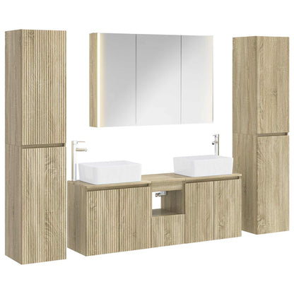 vidaXL Bathroom Furniture Set 6 pcs Sonoma Oak