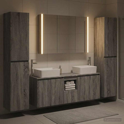 vidaXL Bathroom Furniture Set 6 pcs Grey Sonoma
