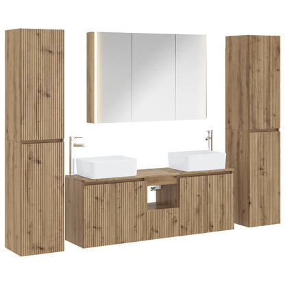 vidaXL Bathroom Furniture Set 6 pcs Artisan Oak