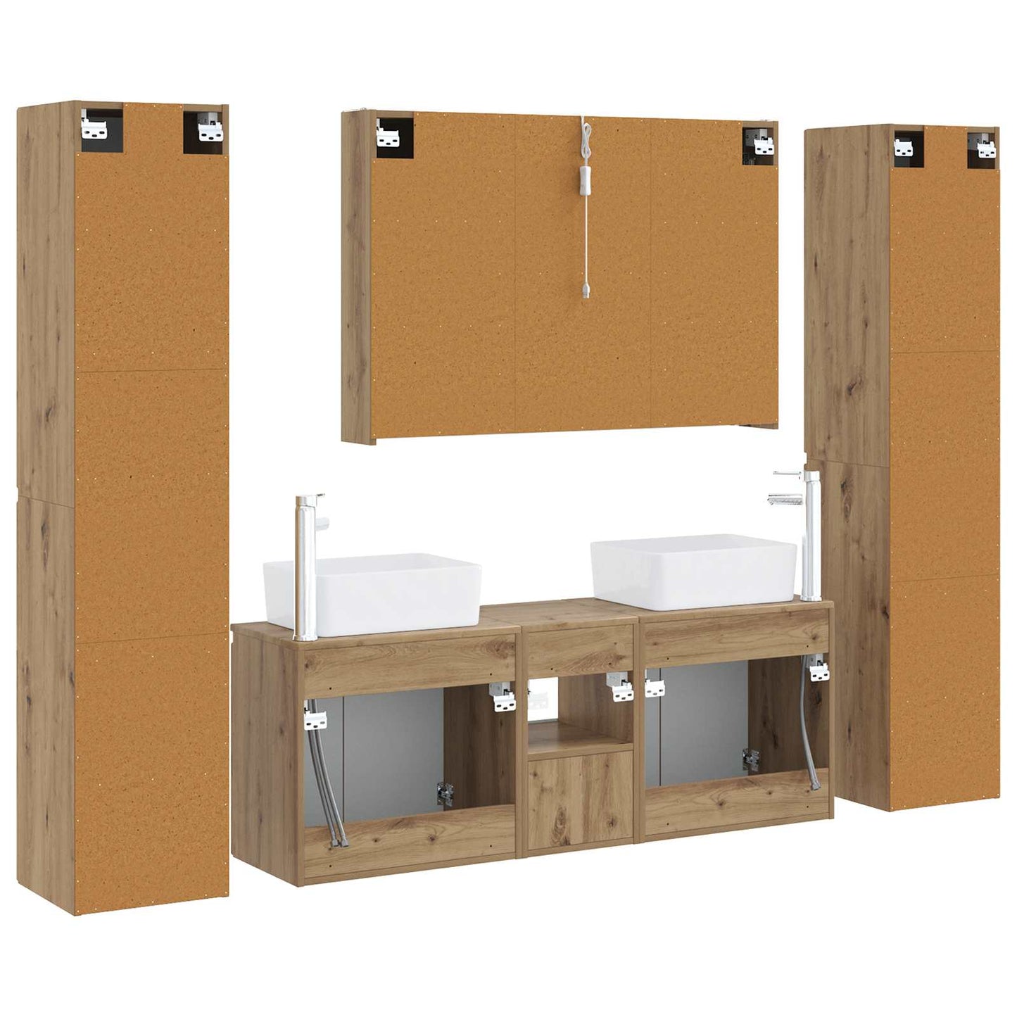 vidaXL Bathroom Furniture Set 6 pcs Artisan Oak