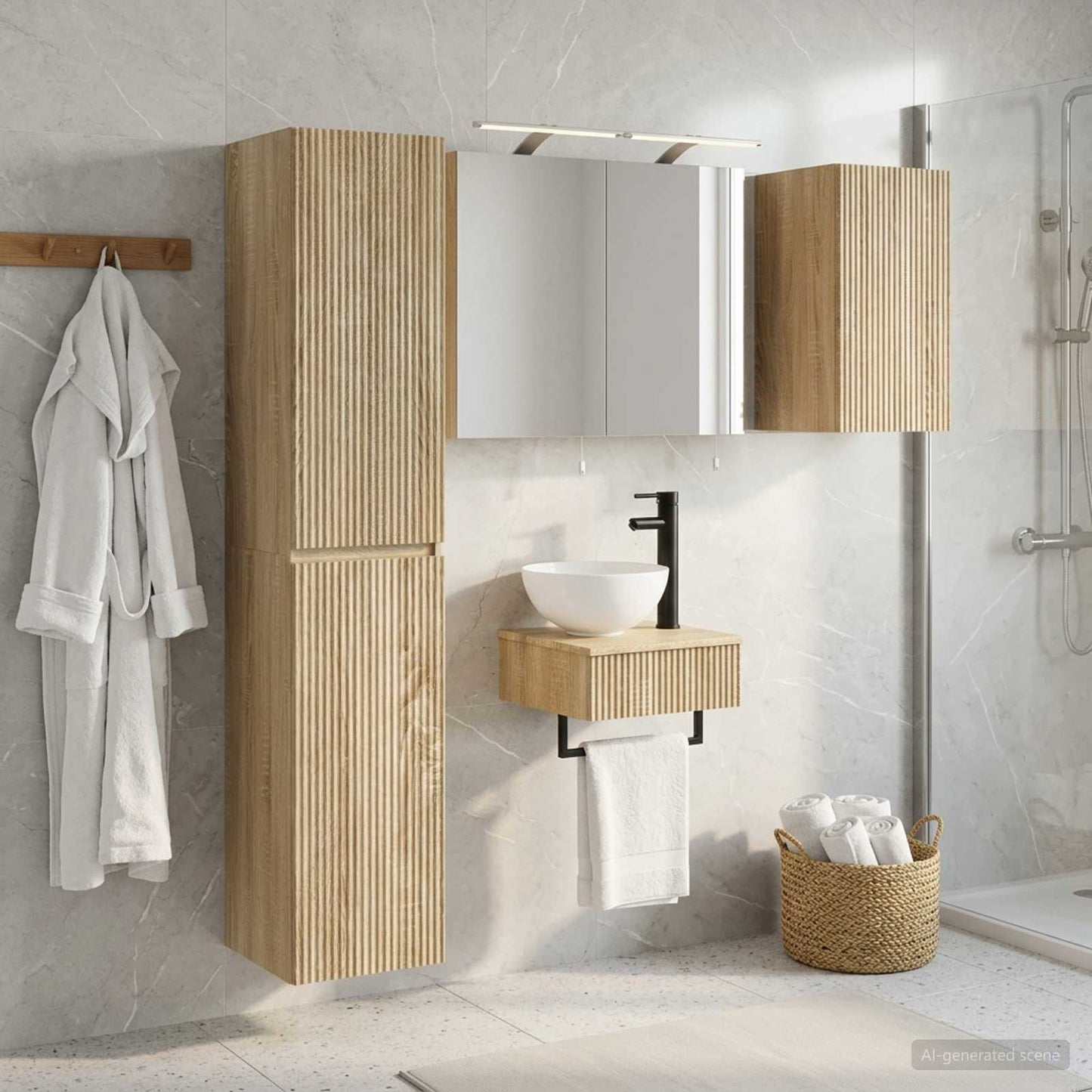 vidaXL Bathroom Furniture Set 5 pcs Sonoma Oak