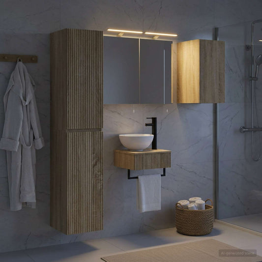 vidaXL Bathroom Furniture Set 5 pcs Sonoma Oak