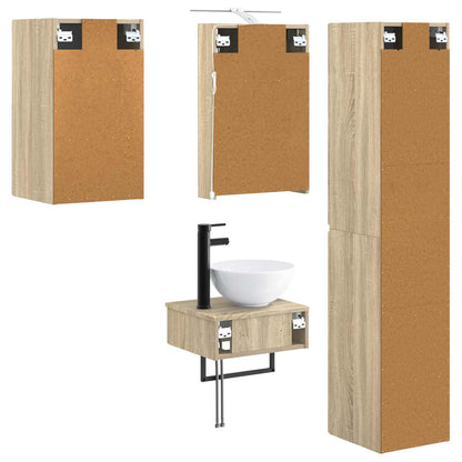 vidaXL Bathroom Furniture Set 5 pcs Sonoma Oak