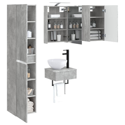 vidaXL Bathroom Furniture Set 5 pcs Concrete Grey