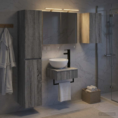 vidaXL Bathroom Furniture Set 5 pcs Grey Sonoma