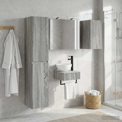 vidaXL Bathroom Furniture Set 5 pcs Grey Sonoma
