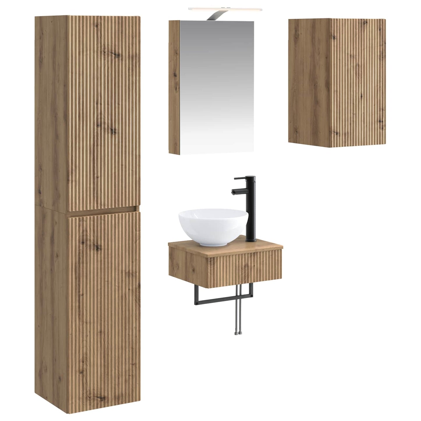 vidaXL Bathroom Furniture Set 5 pcs Artisan Oak
