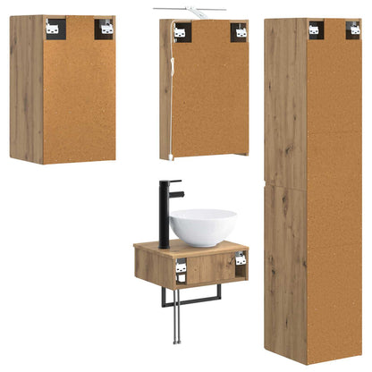 vidaXL Bathroom Furniture Set 5 pcs Artisan Oak