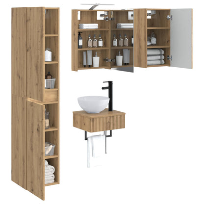 vidaXL Bathroom Furniture Set 5 pcs Artisan Oak