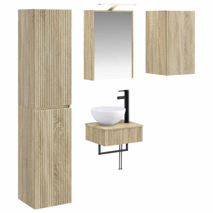 vidaXL Bathroom Furniture Set 5 pcs Sonoma Oak