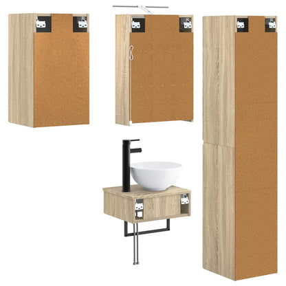 vidaXL Bathroom Furniture Set 5 pcs Sonoma Oak