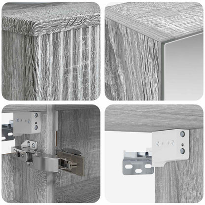 vidaXL Bathroom Furniture Set 5 pcs Grey Sonoma
