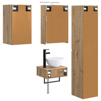 vidaXL Bathroom Furniture Set 5 pcs Artisan Oak