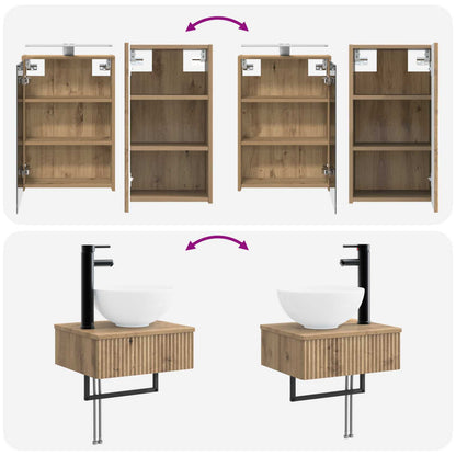 vidaXL Bathroom Furniture Set 5 pcs Artisan Oak