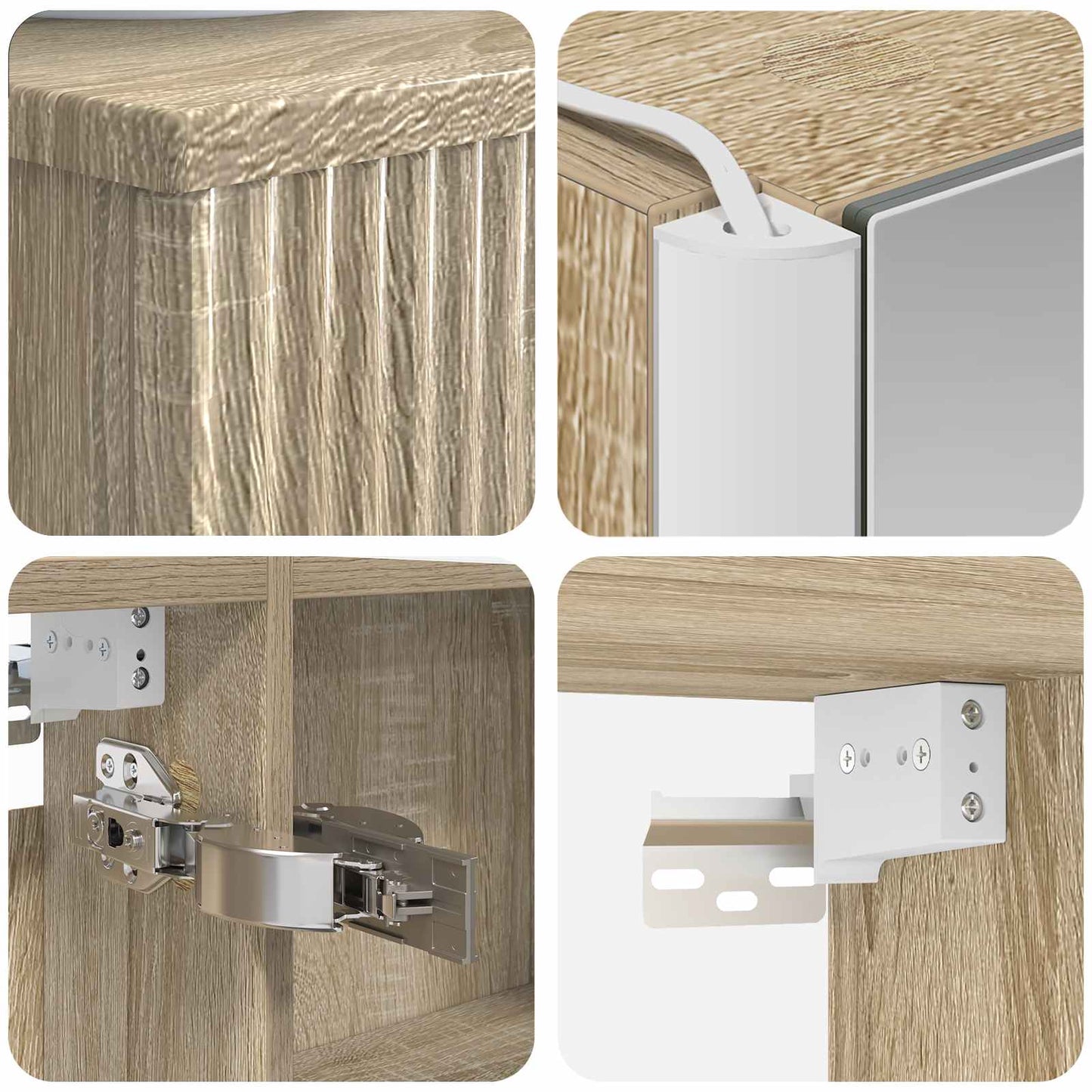 vidaXL Bathroom Furniture Set 5 pcs Sonoma Oak