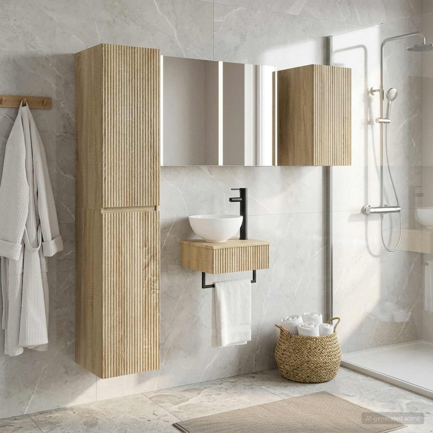 vidaXL Bathroom Furniture Set 5 pcs Sonoma Oak