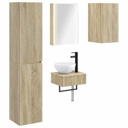 vidaXL Bathroom Furniture Set 5 pcs Sonoma Oak
