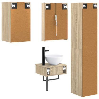 vidaXL Bathroom Furniture Set 5 pcs Sonoma Oak