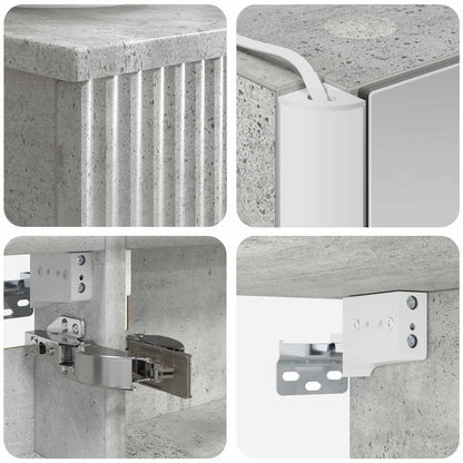vidaXL Bathroom Furniture Set 5 pcs Concrete Grey