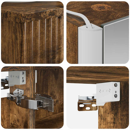 vidaXL Bathroom Furniture Set 5 pcs Smoked Oak