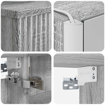 vidaXL Bathroom Furniture Set 5 pcs Grey Sonoma